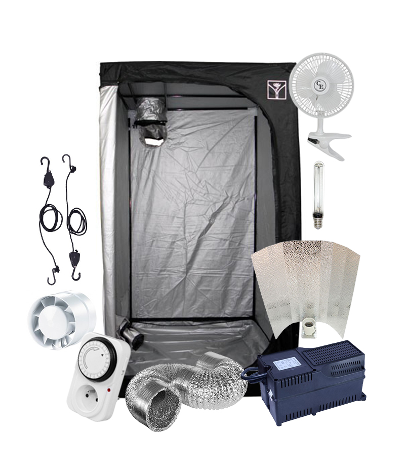 SUPACROP - Kit Box Culture Indoor avec Lampe HPS Classe 2 +  Ventilation, Starter Pack Chambre de Culture Prêt-à-Brancher