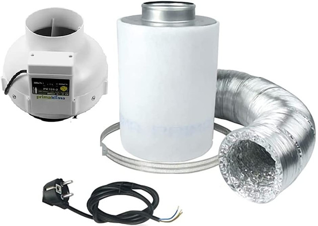Clamps cliquets Aspirant 2 vitesse 4" Extracteur Ventilateur Kit de filtre Ventilateur Hydroponics 
