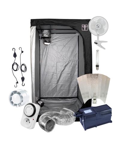 SUPACROP - Kit Box Culture Indoor avec Lampe HPS Classe 2 + Ventilation|Starter Pack Chambre de Culture Prêt-à-Brancher| Growshop